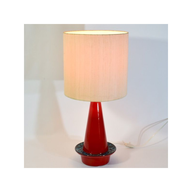 Vintage glazed ceramic lamp by Dumler and Breiden, Germany 1960