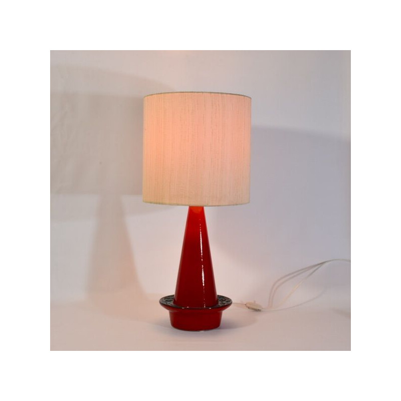 Vintage glazed ceramic lamp by Dumler and Breiden, Germany 1960