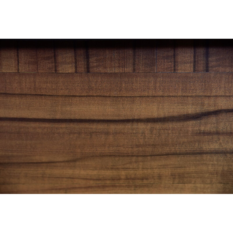 Mid-century Scandinavian birchwood sideboard with walnut front, 1960s