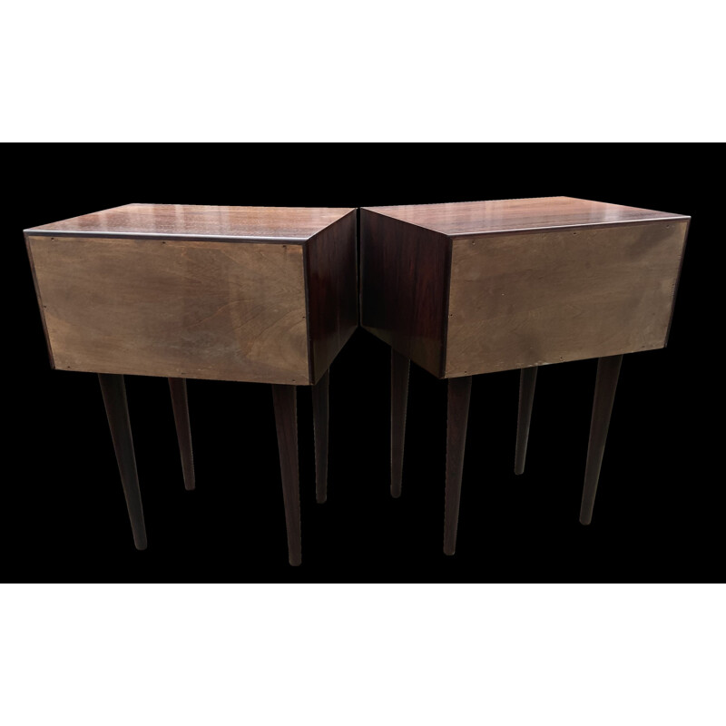 Pair of vintage night stands in rosewood by Niels Clausen for N.C.Mobler