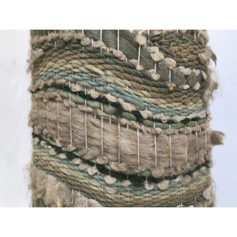 Candeeiro em grés Vintage com sombra de lã