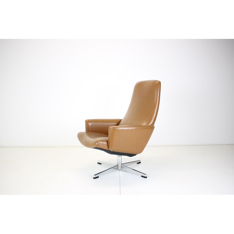 Scandinavische vintage draaifauteuil, 1960