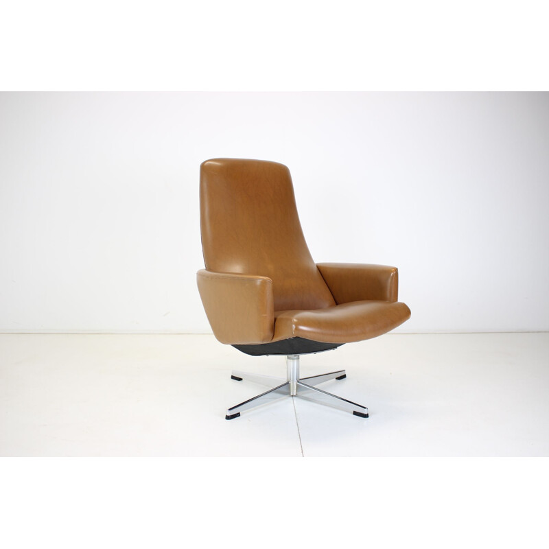 Scandinavische vintage draaifauteuil, 1960