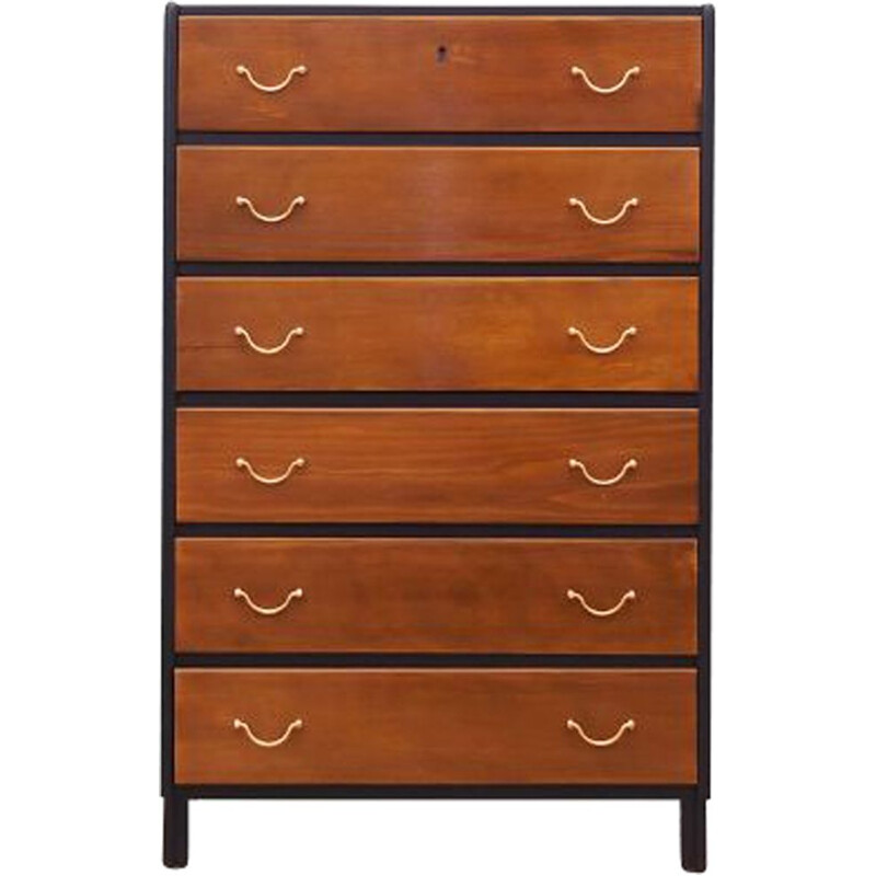 Walnut vintage chest of drawers, Denmark 1960s