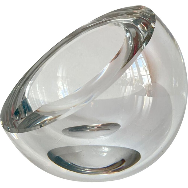 Vintage crystal ashtray by St Louis, France 1970