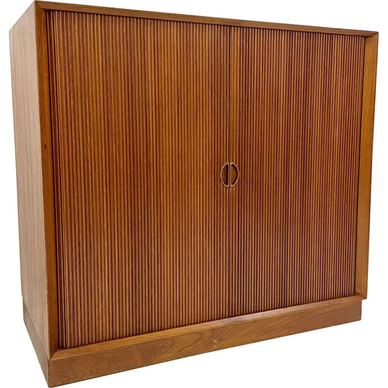 Mid-century wooden shutters cabinet by Peter Hvidt & Molgaard-Nielson John Stuart, Denmark 1960s