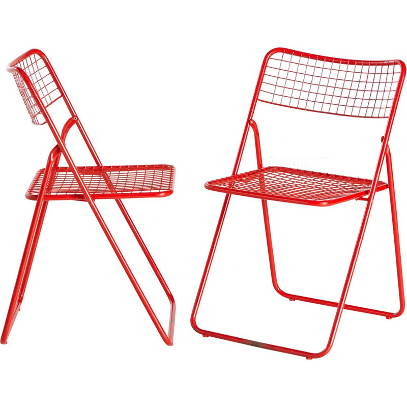 Chaise vintage Ted Net rouge de Niels Gammelgaard pour Ikea, 1970