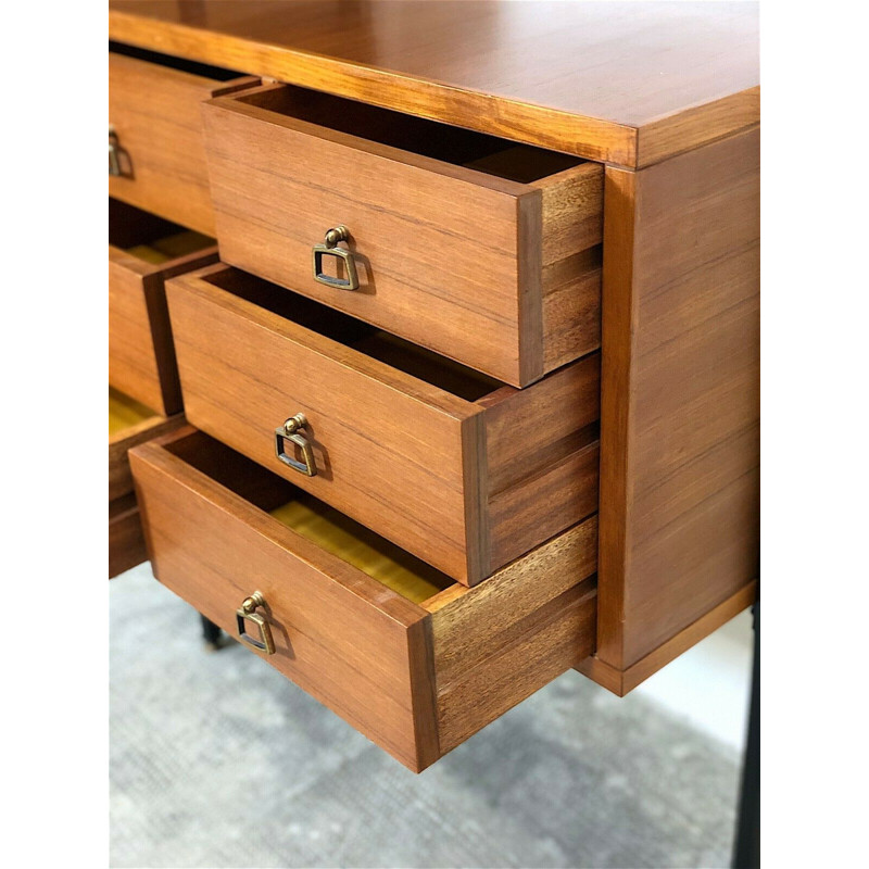 Vintage teak modular shelving system, Italy 1960