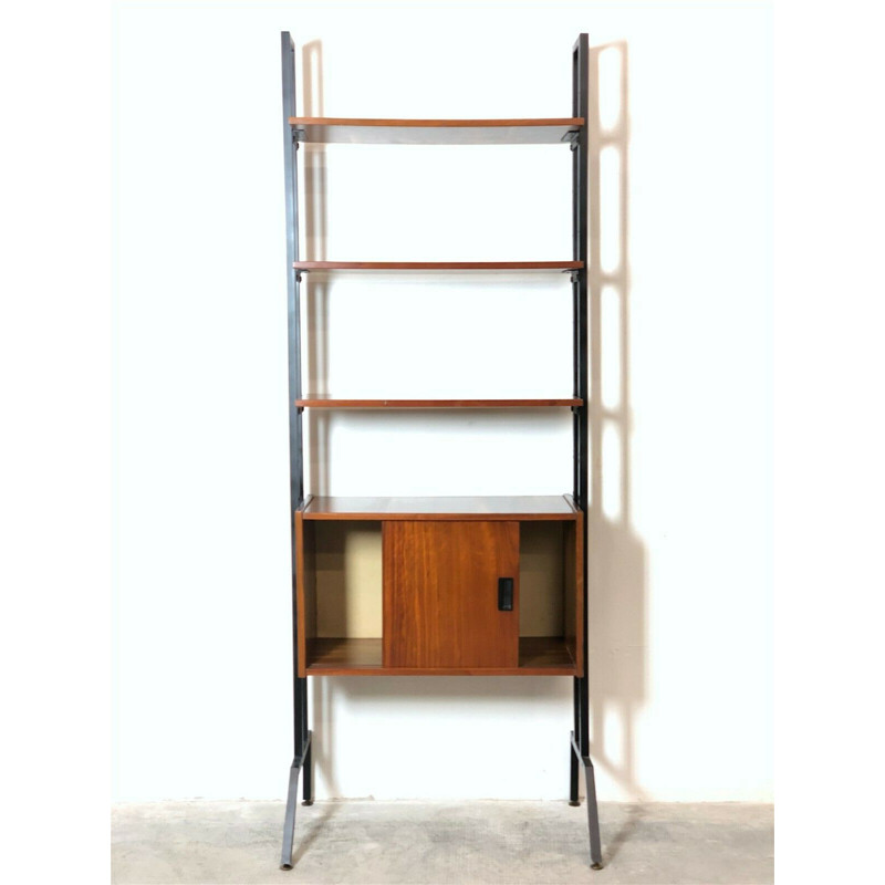 Vintage modular teak shelf, Italy 1960
