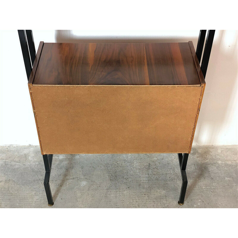 Vintage modular teak shelf, Italy 1960