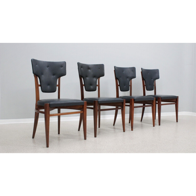 Set of 4 vintage dining chairs by Erik Gunnar Asplund, 1940s