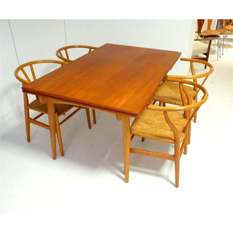 Ensemble de table et 4 chaises Andreas Tuck en teck, Hans. J WEGNER - 1950