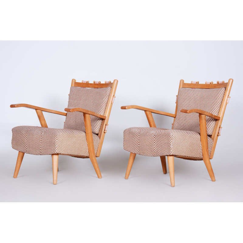 Paar vintage fauteuils van Úluv, 1950