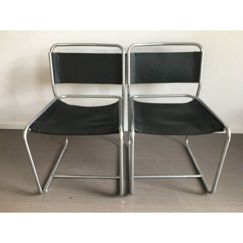 Pair of vintage dining chairs by Claire Bataille & Paul Ibens for 'T Spectrum, 1970