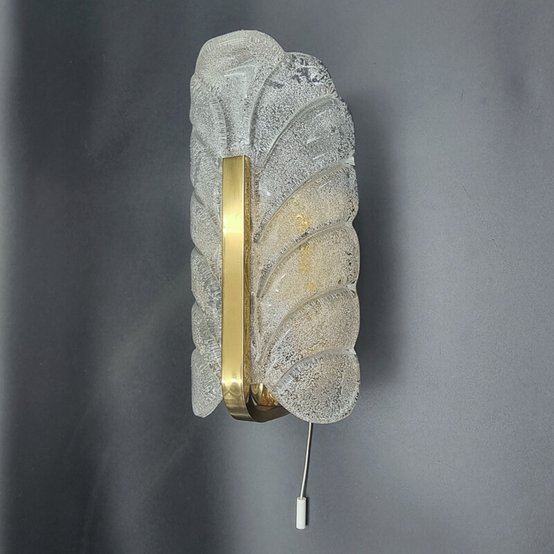 Vintage glass wall lamp by Carl Fagerlund for Jsb, 1960s