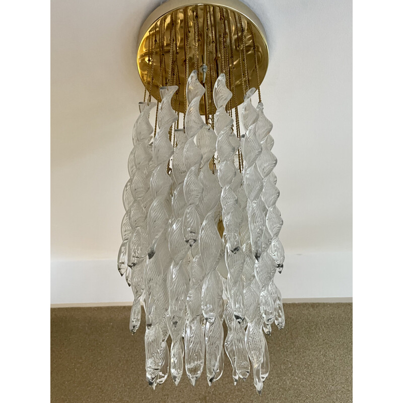 Vintage Murano glass ceiling lamp by Venini