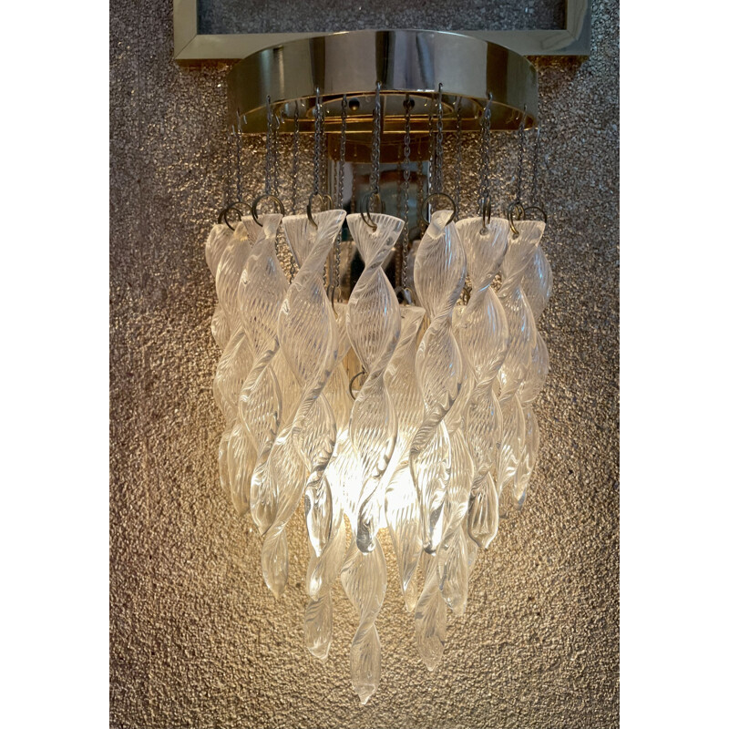 Vintage Murano glass ceiling lamp by Venini