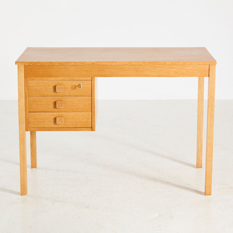 Vintage oakwood desk by Domino, 1960s