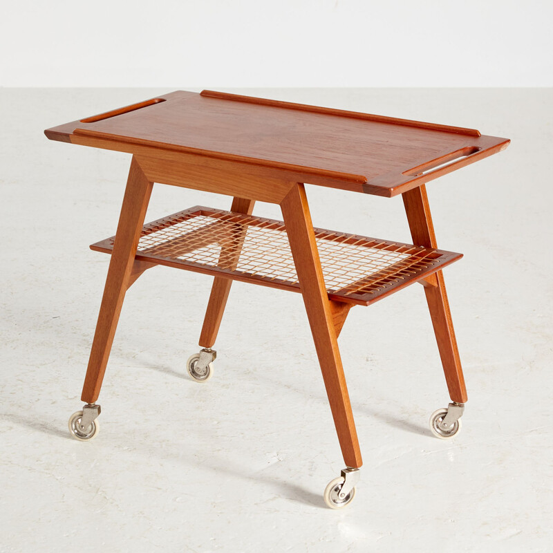 Vintage teakhouten trolley, 1960