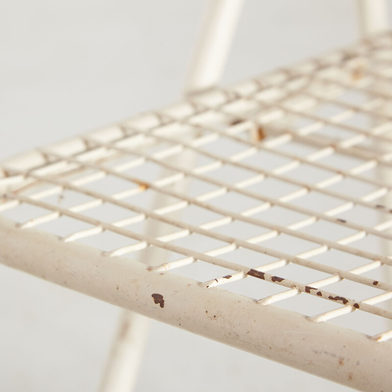 Vintage white foldable chair, 1980s