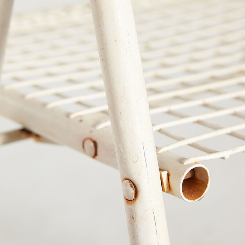 Vintage white foldable chair, 1980s