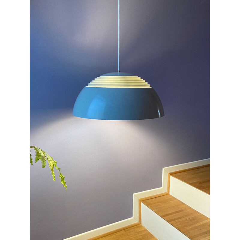 Aj Royal grijze vintage hanglamp van Arne Jacobsen voor Louis Poulsen, Denemarken 1990