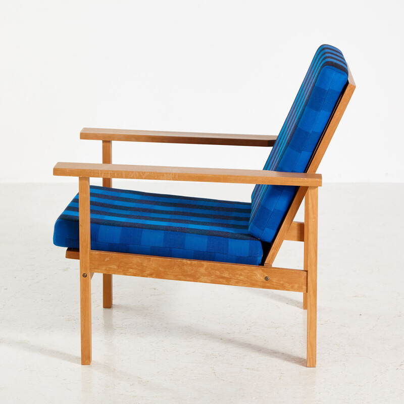 Vintage beechwood armchair, Denmark 1970s