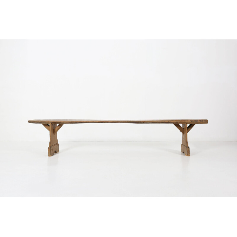 Vintage wooden bench, 1890