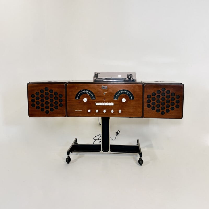 Système audio vintage par Pier Giacomo et Achille Castiglioni pour Brionvega, Italie 1965