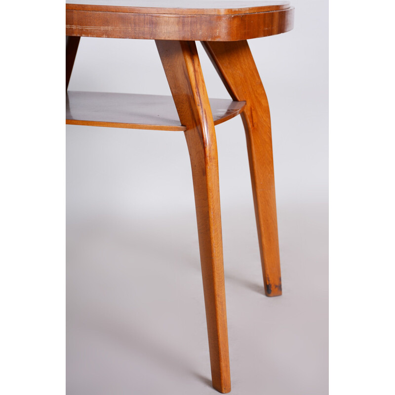 Mid century beechwood and walnut side table, 1950s