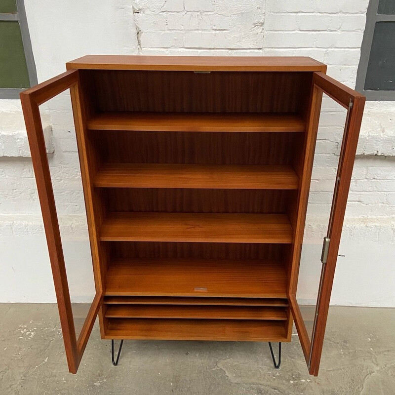 Vintage wood bookcase, 1970s