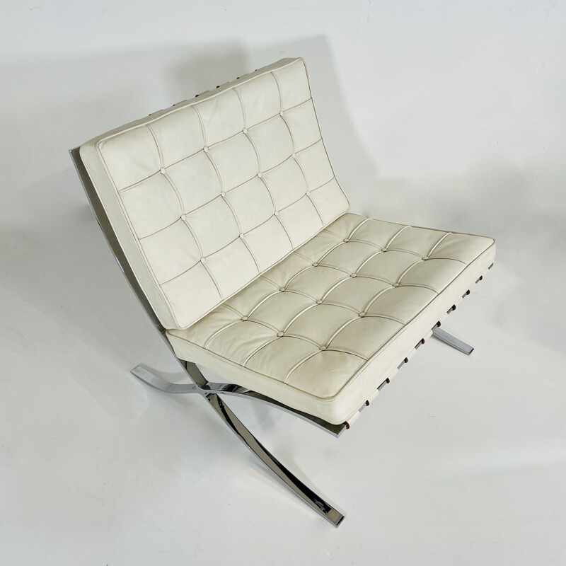 Vintage armchair by Ludwing Mies van der Rohe for Knoll, 1980