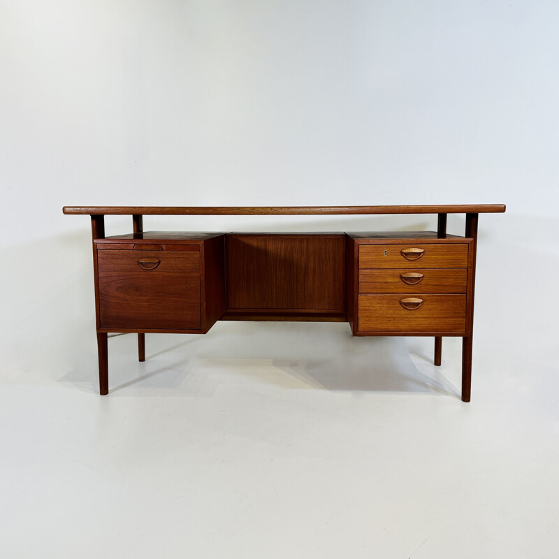 Vintage teak desk by Kai Kristiansen for Fm Mobler, Denmark 1960