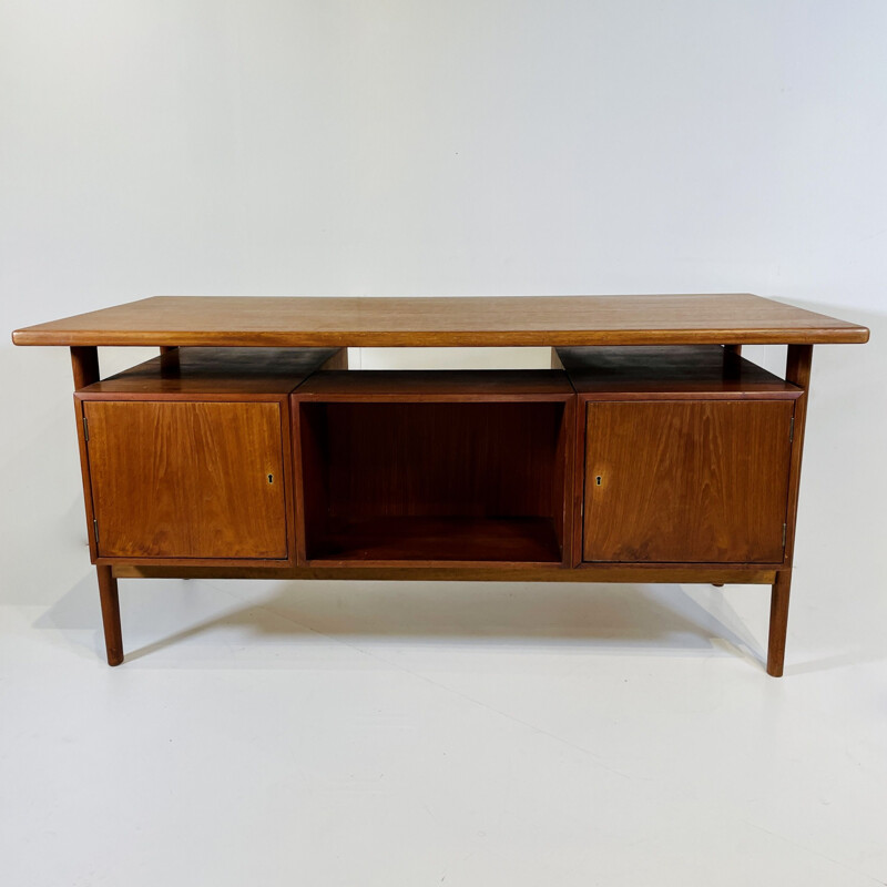 Vintage teak desk by Kai Kristiansen for Fm Mobler, Denmark 1960