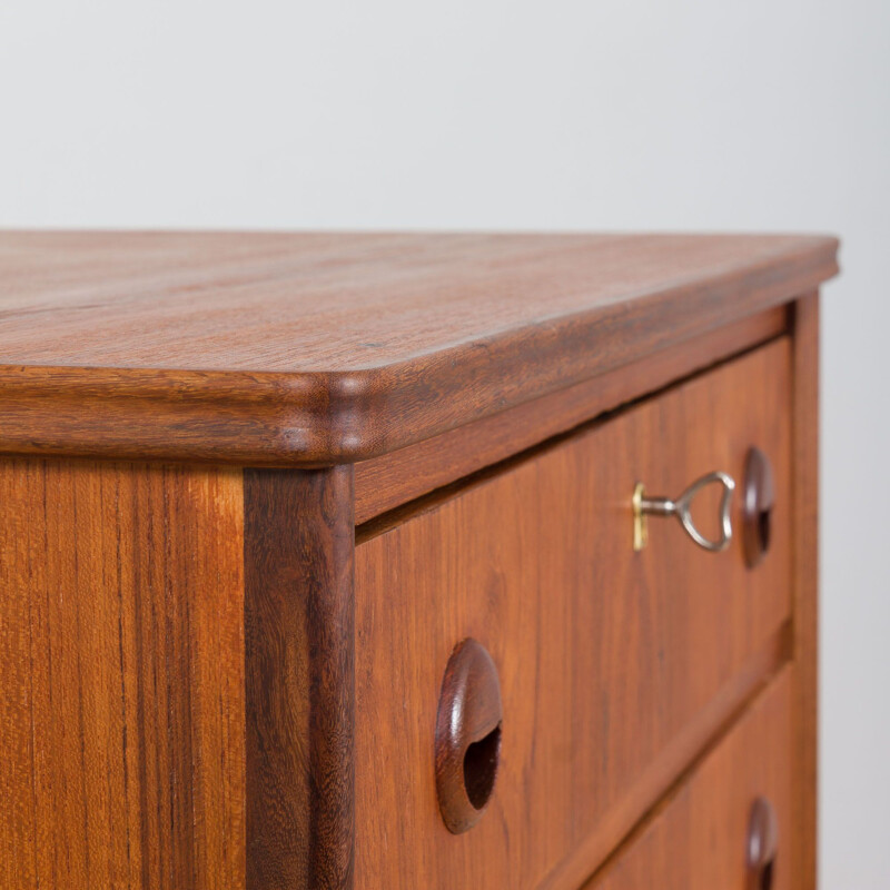 Danish vintage teak chest of drawers by Kai Kristiansen, 1960s