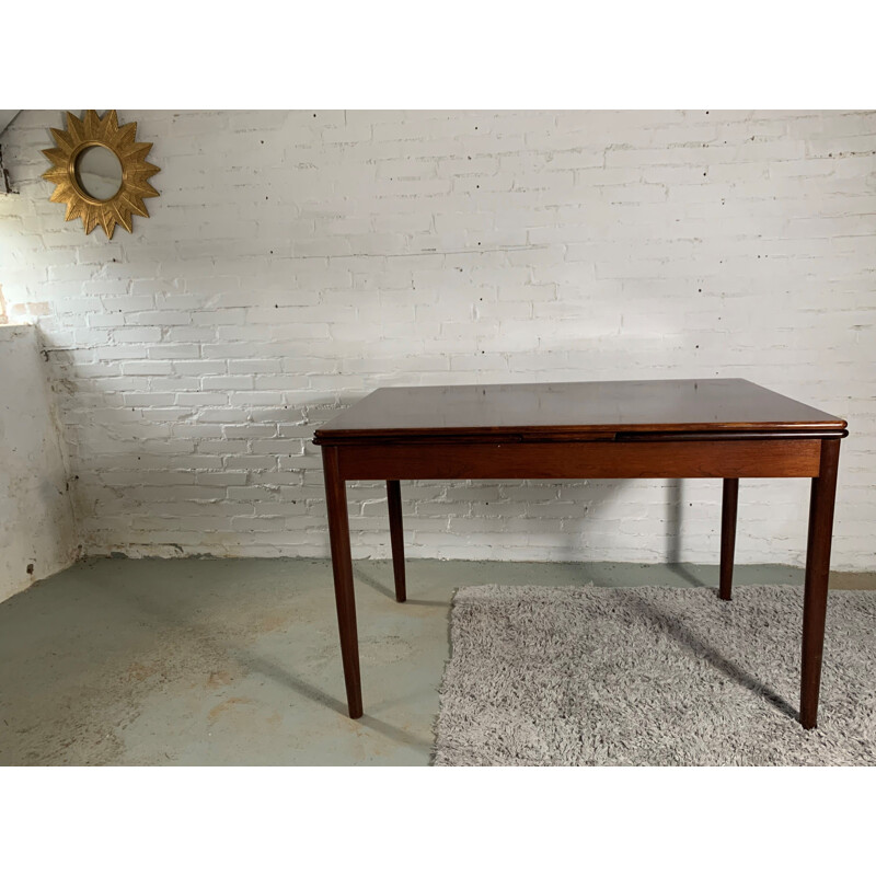 Danish vintage rosewood dining table with extensions, 1960s