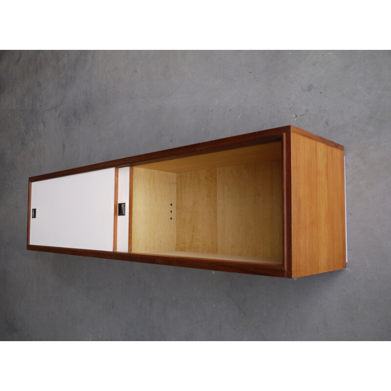 Credenza vintage scandinava a parete galleggiante in teak, 1960