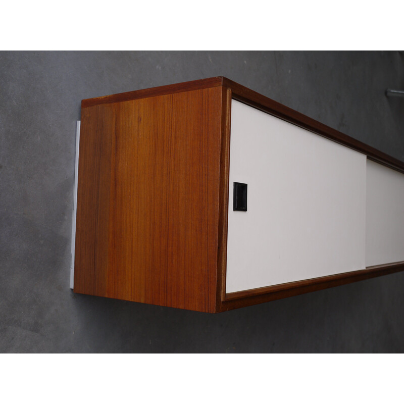 Scandinavisch vintage teak zwevend wand dressoir, 1960