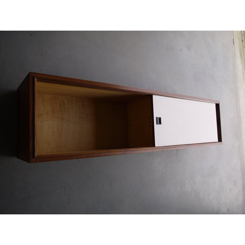 Scandinavisch vintage teak zwevend wand dressoir, 1960