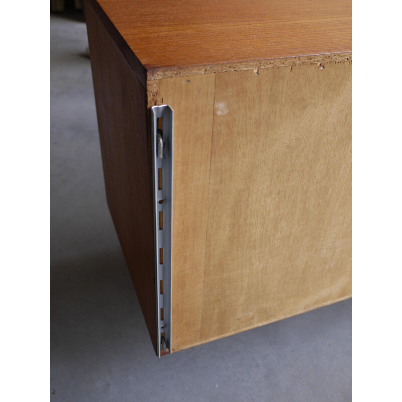 Credenza vintage scandinava a parete galleggiante in teak, 1960