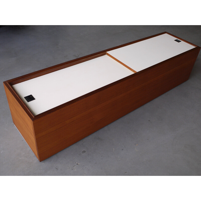 Credenza vintage scandinava a parete galleggiante in teak, 1960