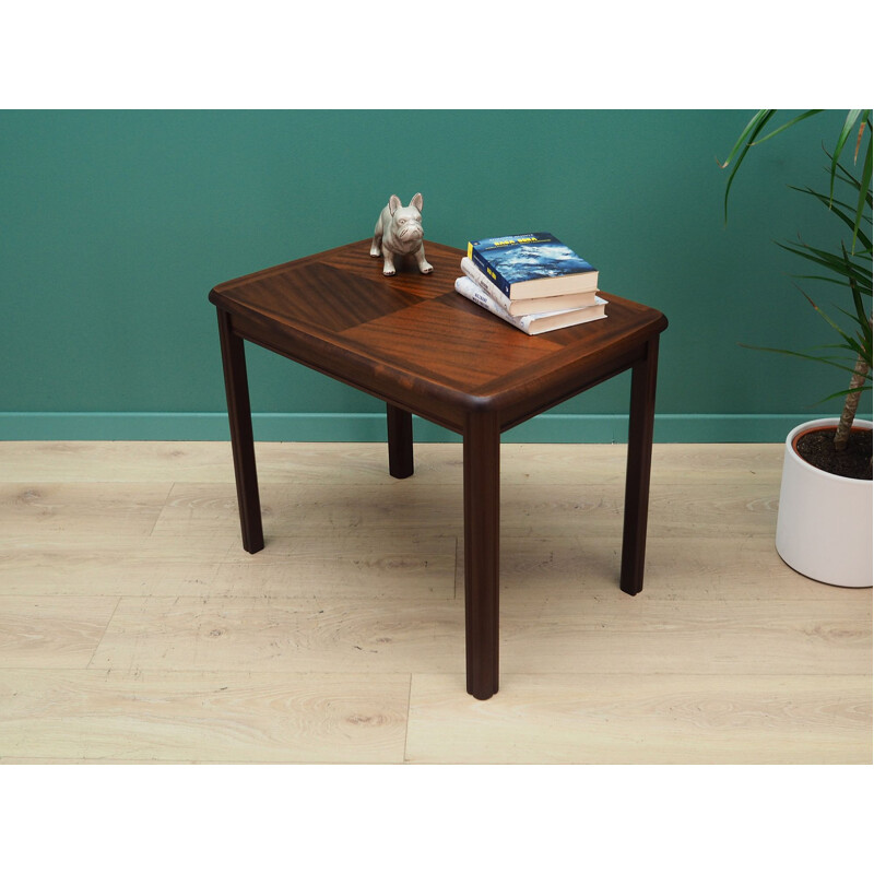 Mahogany vintage coffee table, Denmark 1970