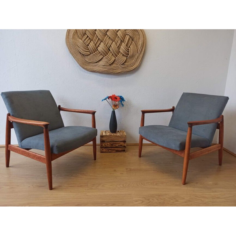 Pair of vintage armchairs by E. Homa, 1970s