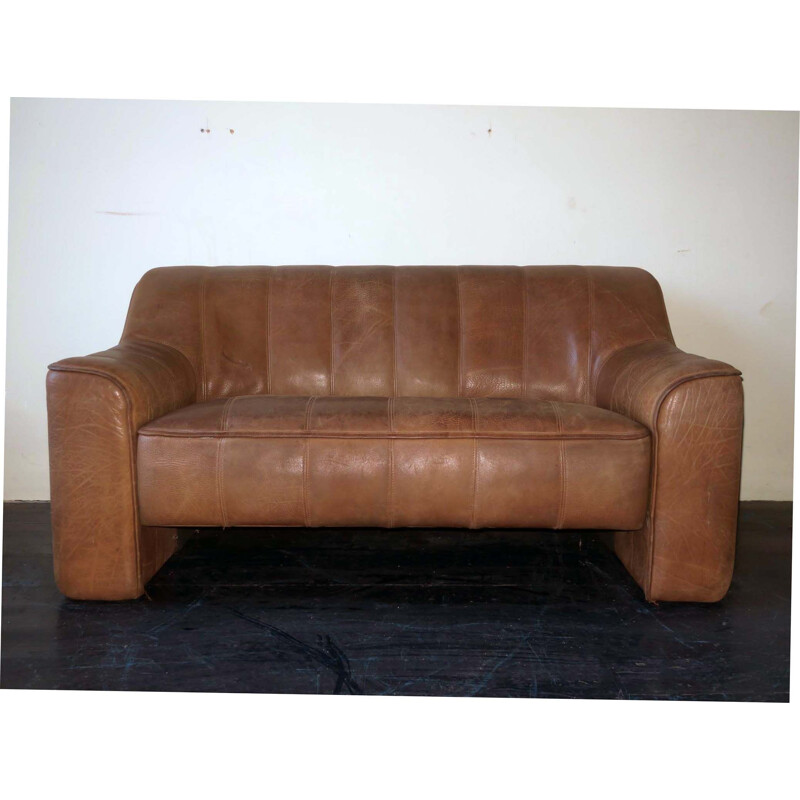 Vintage De Sede buffalo leather sofa, 1970s