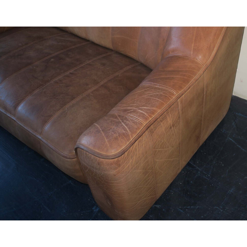 Vintage De Sede buffalo leather sofa, 1970s