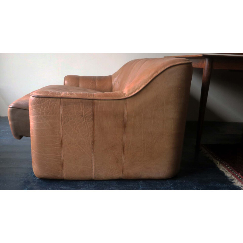 Vintage De Sede buffalo leather sofa, 1970s
