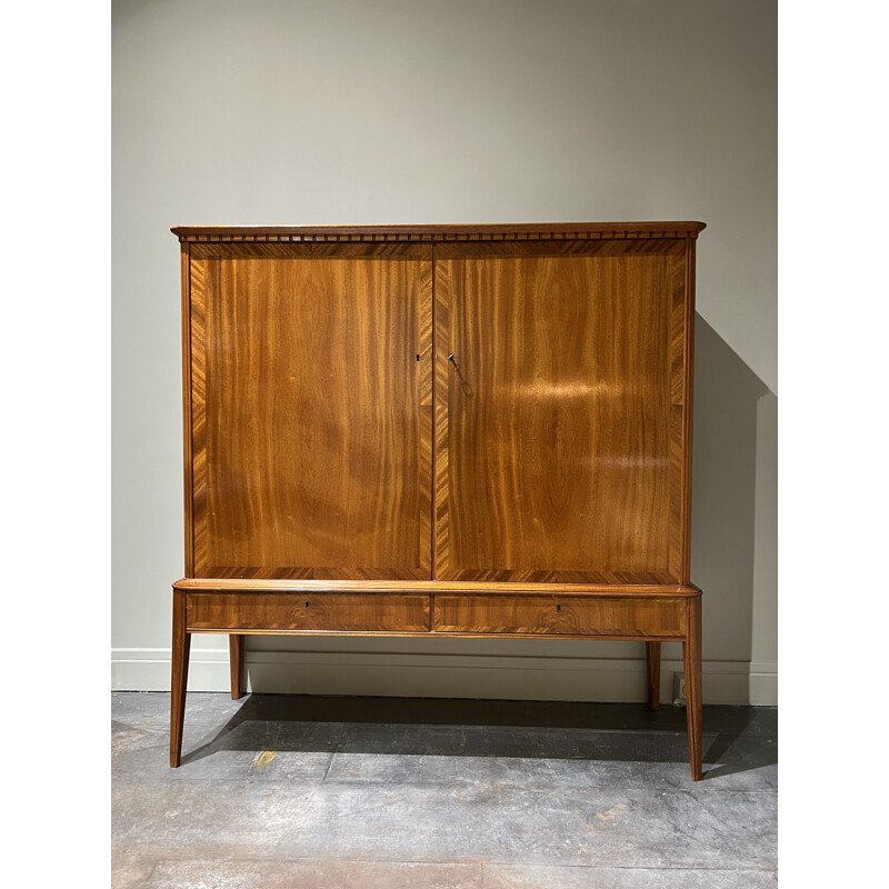 Vintage mahogany cabinet, Sweden 1970