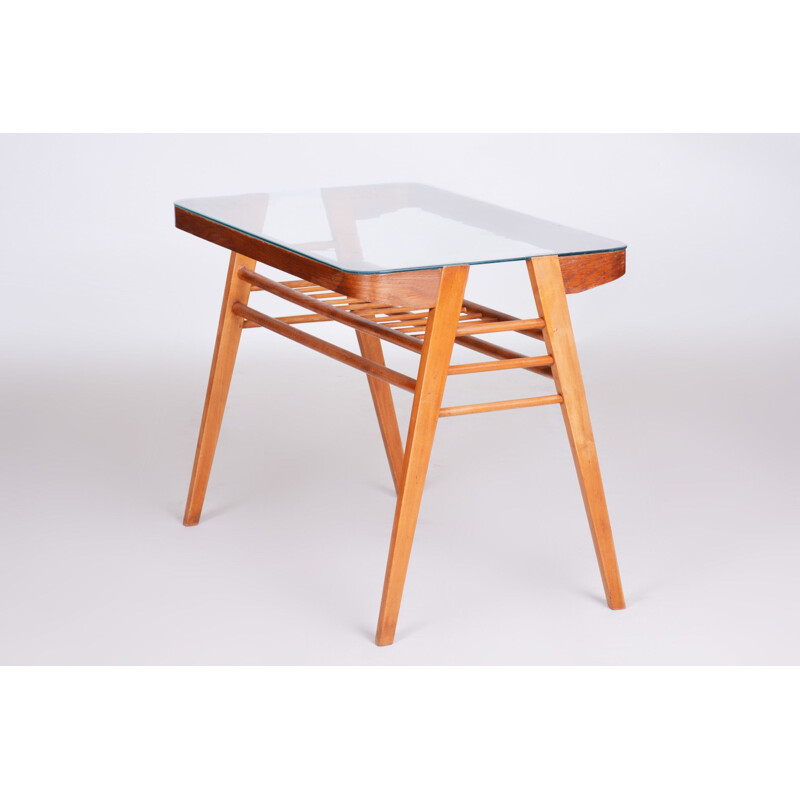 Mid century wood side table, 1950s