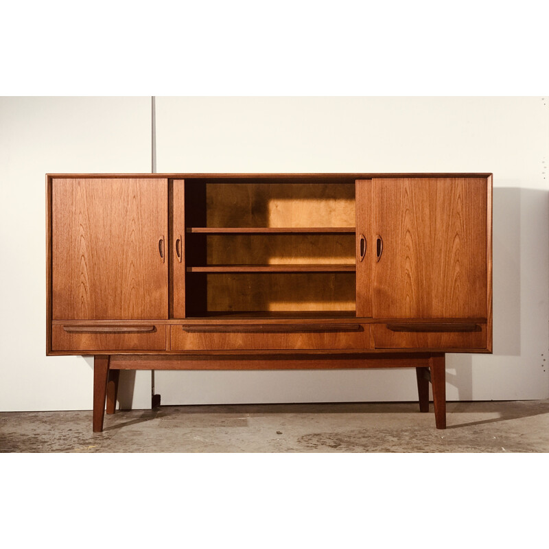 Enfilade danois vintage en teck par E. W. Bach, 1960