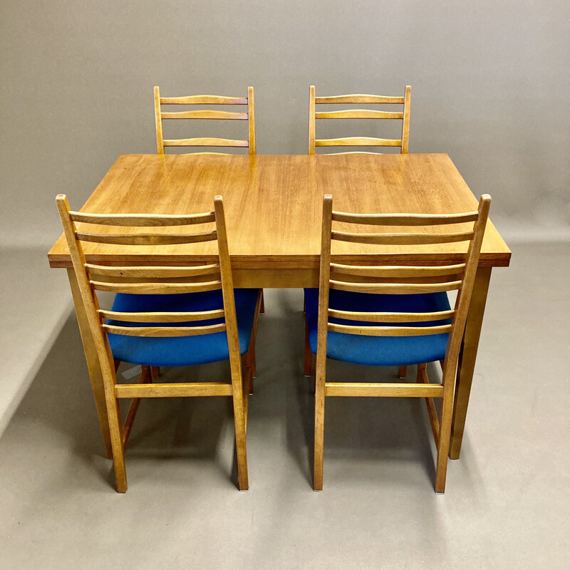 Scandinavian vintage teak dining set, 1950